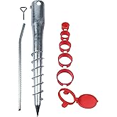 Meister Screw-in ground sleeve set 8 pieces - diameter 65 mm x 565 mm - for pipes with diameter 26 - 64 mm - with 5 reducing 