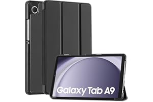 CoBak Custodia per Samsung Galaxy Tab A9 8,7 pollici, Cover Protettiva Completamente Nuova in Pelle PU Tripla Piega con Funzione di Supporto a Doppia Angolazione (Nero)