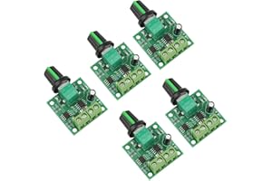 XOCOME 5 Stück PWM Niederspannungs-Gleichstrommotor-Drehzahlregler 1.8V 3V 5V 6V 12V 2A 1803B 1803BK Einstellbarer Treiberschalter mit Drehzahlregelung