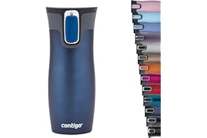 Contigo West Loop Autoseal Thermal Mug, kubek termiczny ze stali nierdzewnej, izolowany kubek do kawy, nie zawiera BPA, odporny na wycieki, z pokrywką Easy-Clean, utrzymuje do 5 godzin, 470 ml