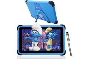 ‎WEELIKEIT weelikeit Tablet für Kinder 7 Zoll Android 11, 2 GB RAM, 32 GB ROM Lerntablett mit Stift, kindgerechte Hülle, iwawa vorinstalliert, Kindersicherung, Filme gucken, Spiele (blau)