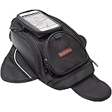Motorrad Tankrucksack - Oxford Sattel Schwarz Motorrad Tasche mit größerem Fenster - Universelle, starke, magnetische Tasche 