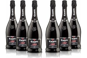 Canti - White D.O.C.G. Millesimato, Spumante Sparkling Wine, Moscato d'Asti 7%, Italian Grape Variety from Piemonte, Fruity and Aromatic Taste, 6x750 ml