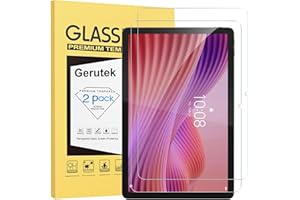 Gerutek [Lot de 2 Verre Trempé pour Lenovo Tab 10.1 pouces 2025, (TB-311FU/TB-311XU), 9H Dureté, Haute Définition, Anti Rayures, sans Bulles, 2.5D Film Protection Écran pour Lenovo Tab 10.1" FHD 2025