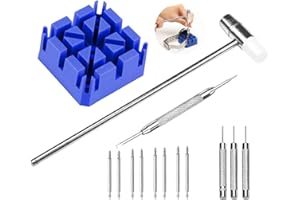 SRXWO Kits et Outils de réparation de Montre avec Tournevis pour Retrait des maillons posage pour Bracelet goupilles Kit de réparation Montre Bracelet pour horloger