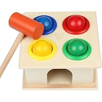 Trinkets & More - Wooden Hammer Ball Knock Ball | Pounding Bench with Box Case | Fine Motor and Dexterity Skills | Early Educational Toy Set for Kids 2
