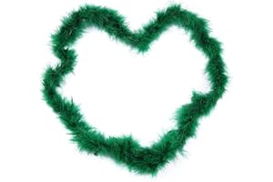 LICHENGTAI Flauschige Marabu Federboa, 2M Straußenfeder Schal Feder Boa Truthahnfedern für Bastelarbeiten Partyzubehör Damen Mädchen Halloween Cosplay Kostüm Tanzen Hochzeit Party