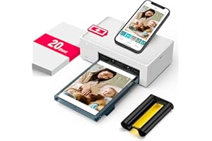 Liene Amber M200 Stampante Fotografica Portatile con Batteria Ricaricabile WiFi Stampante Foto con 20 Cartes 10x15cm, 300DPI Sublimazione Termica, Stampa Fotografica per Smartphone iPhone/Android