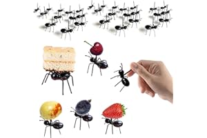 Zulbceo Zestaw 36 widelców do owoców, wykałaczki dla dzieci, wykałaczki do mrówek, przekąski, deserów, widelców kuchennych