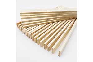 WANYI 20 blocchi di legno per fai da te, quadrati, in legno di pino, 200 x 20 x 5 mm, per lavori di bricolage, decorazioni e modellismo