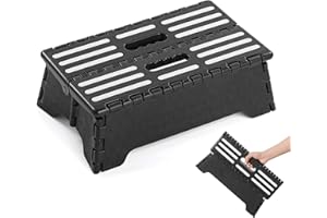 WEFANER Passo pieghevole portatile - Lo sgabello passo leggero è abbastanza robusto per supportare adulti e abbastanza sicuro per i bambini Ottimo per cucina, bagno, camera da letto