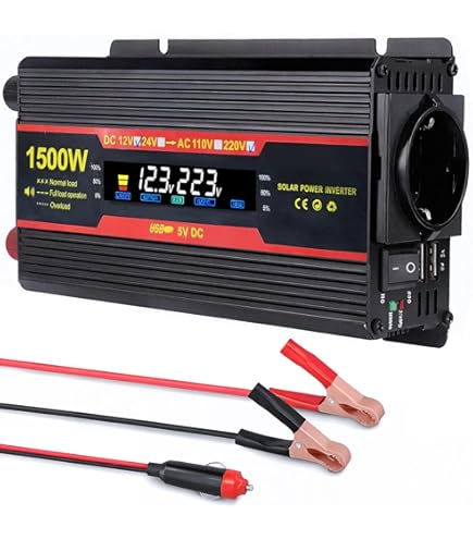 Inverter 12V 220V 2000W Auto Camper Barca Portatile Trasformatore Convertitore - Foto 8