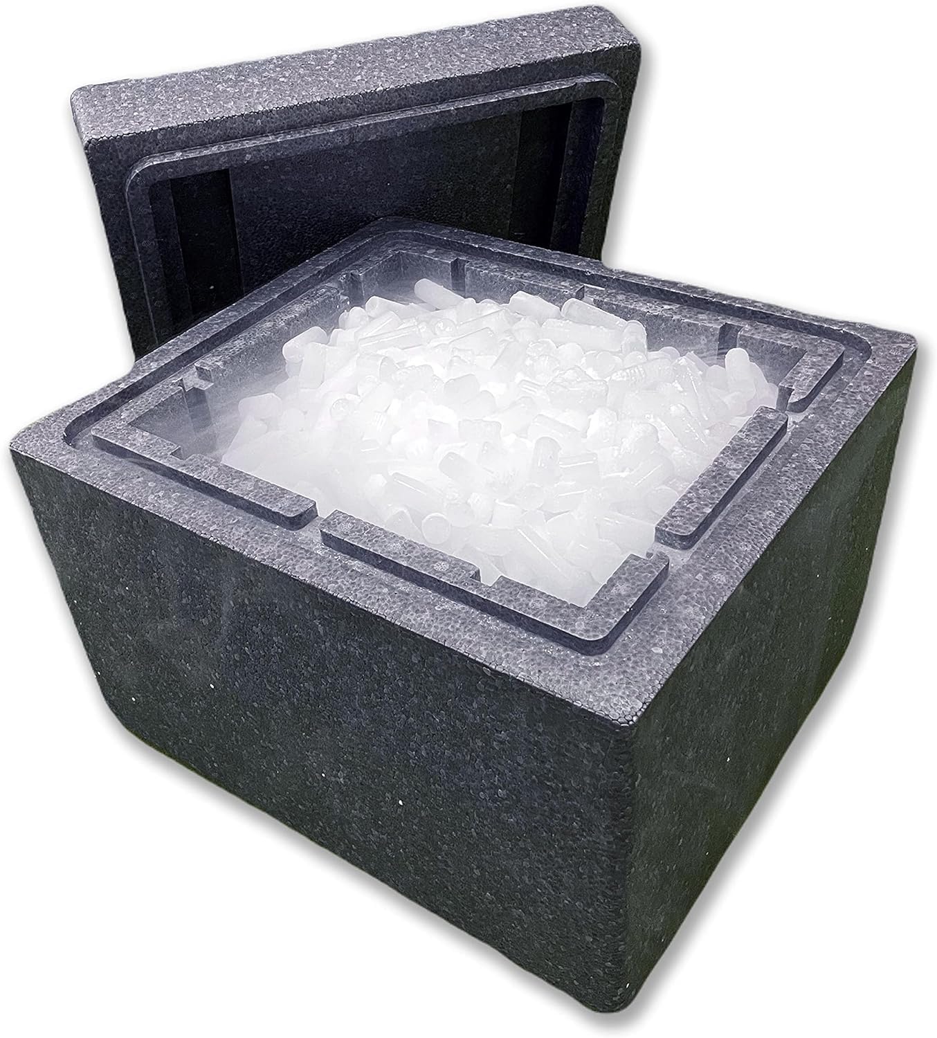 Hielo Seco | Desde 5KG hasta 30KG | Nevera Poliestileno Expandido | Especial para Coctelería, Restauración, Espectáculos, Transporte de Productos Congelados y Laboratorio (10 Kg)