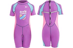 Gimilife Muta per bambini, Muta sub per ragazzi, ragazze e piccoli, in neoprene 2mm termica, sub intera/corta, ideale per nuoto, immersioni e surf