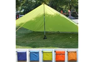 Yiran Camping Tarp Sun Shelter, Waterproof Camping Tent Tarp, Portable Lightweight Anti UV Awning Canopy for Hiking Fishing Picnic Travel