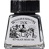 Winsor & Newton Drawing Ink Drawing Ink, 14ml, Indian Black 030