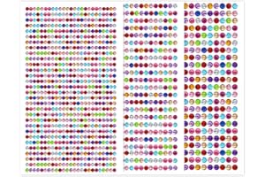 SUFUNE Brillantini Adesivi di Gemme per Viso Corpo Strass Adesivi Strass Autoadesivi Arcobaleno Gemme (Adesivi, occhi, unghie