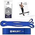Boldfit Natural Rubber Heavy Resistance Band for Workout Set Exercise&Stretching Pull Up Bands for Home Exercise for Gym Men&Women Resistance Bands Loop Bands Toning Bands Blue (60-75 Kg)