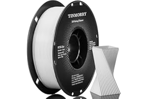 Filamento PETG 1.75mm, TINMORRY Filamento de impresión 3D Rápido PETG-Eco, Compatible con la mayoría de Impresoras 3D FDM, 1 KG 1 Bobina, Blanco marfil
