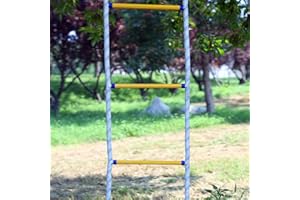 PHONME Échelle de Corde 3m 5m 8m 10m 15m 20m ÉChelles De Secours Incendie Échelle de Corde de Sauvetage Échelle de Corde D'évacuation avec 2 Crochets pour Enfants et Adultes Rapide À(Size:10m)