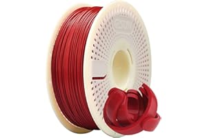 eSUN Kit de PLA+ Refill Filament et Bobine, Recharge PLA Plus 1.75mm et Amovible eSpool+, 1KG (2.2 LBS) pour Imprimantes 3D,Rouge Foncé