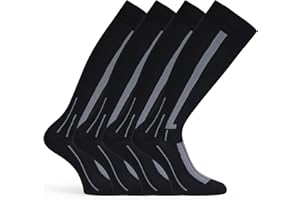 Basic Treasure Lot de 2 paires de chaussettes de compression pour homme et femme - Chaussettes de compression pour le sport