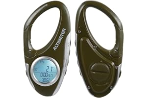MULCORT Multifunctional Barometer Altimeter Thermometer with Backlight Display Digital Altitude Monitor Weather Forecast Pedometer for Climbing Camping Sports