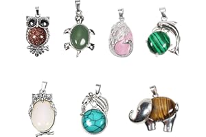 TOAOB THE ONE AND ONLY BABY TOAOB 7 pezzi Ciondolo Pietra Naturale Pendenti per Collane Orecchini Bracciali Creazione Gioielli Accessori da Donna
