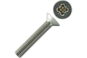 Eisenwaren2000 | Viti a testa svasata M2,5 x 20 mm con fessura a croce Z (30 pezzi) – DIN 965 – ISO 7046 – Viti a testa svasata – Viti filettate – filettatura completa – acciaio inox A2 V2A –