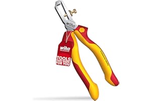 Wiha Abisolierzange Professional electric 160 mm I Zange für Elektriker I Litzen bis ø 5 mm/ 10 mm² I mit Öffnungsfeder I Mehrkomponentengriff (27437)