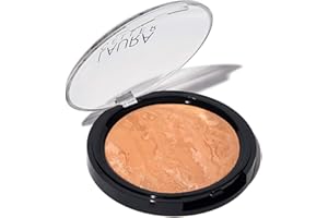 LAURA GELLER BEAUTY LAURA GELLER Baked Balance-n-Glow Illuminating Powder Foundation (Golden Medium) Buildable Sheer to Light Coverage Baked Foundation, Satin Finish