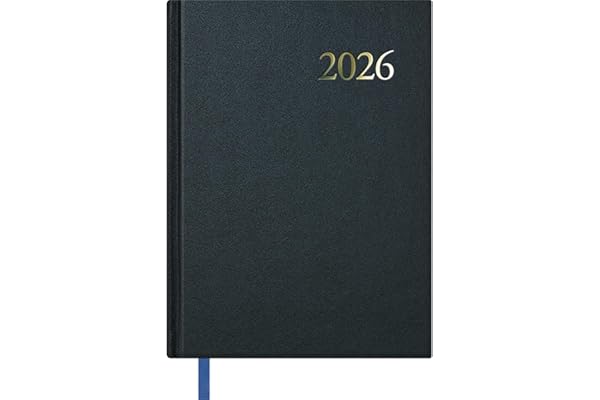 Dohe - Agenda 2026 - Día Página, Tamaño A5 (14x20 cm), Tapa Dura, 12 Meses Enero a Diciembre, Planificador Anual en Español con Marcapáginas - Segovia Negra