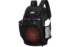 MIER Basketball Backpack Large Sports Bag for Men Women with Laptop Compartment, Soccer, Volleyball, Gym, Travel, 40L