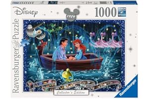 Ravensburger Puzzle 19745 Walt Disney. Mała Syrenka 1000 Elementów Puzzle Dla Dorosłych (19745) Unikalne Elementy, Technologia Softclick - Klocki Pasują Idealnie