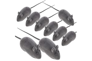 VILLCASE Katzenspielzeug, 20 Stück Katzenspielzeug Quietschendes Katzenmaus-Spielzeug Künstliches Vinyl-Mäuse Interaktives Spielmaus für Katzen