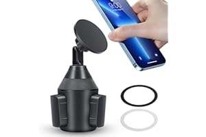 EEEKit Uchwyt na telefon do kubka w samochodzie, uniwersalny magnetyczny uchwyt na telefon do kubka kompatybilny z Magsafe dla iPhone 17, 16, 15, 14, 13, 12 Serii i wszystkich smartfonów