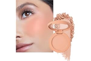 LESTPOLA Blush Poudre, Nude Abricot Finition Mate Naturelle, Longue Durée Waterproof Fard a Joue, Pigmenté Intense Veloutée Blush Crème, Utilisable Fard a Joue et Fards à Paupières, Cadeau Maquillage Femme-02
