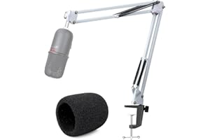 HyperX SoloCast biały stojak na mikrofon z osłoną mikrofonu, uchwyt na biurko z mikrofonem z filtrem pop Hyper X SoloCast firmy YOUSHARES