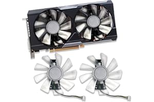 Dotodo GAA8B2U/GAA8S2U 4Pin GPU Fan VGA Cooler Fans For Sapphire R9 380 380X 2g/4G D5 Graphics Card Replacement Fan (White A set of two)
