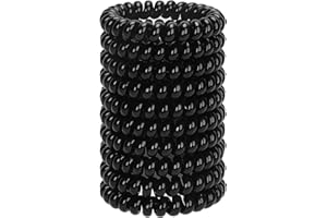 JessLab Élastiques En Spirale pour Femmes, Lot de 10, Sans Pli et Sans Dommage, pour Queues de Cheval et Bracelets, Accessoire pour Cheveux Filles