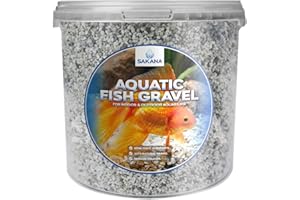 Sakana Natural Nordic Aquatic Fish Gravel - Premium Aquarium Pond Décor Stones (1 Litre Tub)