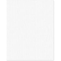 100 Fogli Di Cartoncino Bianco Testurizzato Lino – 216 G/m² – 21,6x27,9 Cm – Per Inviti, Scrapbooking E Arti Creative