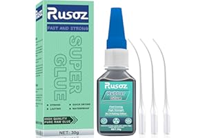 Rusoz Colle pour Caoutchouc 30g Instantanée Chaussures Semelle et Réparation, Colle Forte Caoutchouc Pneu Voiture le d'autres matériaux pour Produits en caoutchouc, bottes, pneus