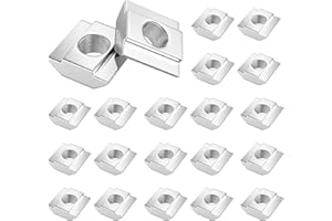 SCOOYUCK 50 sztuk kamieni do rowków M5, seria 20, nakrętki przesuwne, nakrętki udarowe T, do profilu aluminiowego, szyny szczelinowej do wytłaczania (EU20-M5)