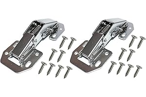 GAMOBIFER. Cerniera per Ante senza Foro Incasso. Automatica a Scatto sia in Apertura che in Chiusura, Angolo di Apertura fino a 90°. (pz 2, 105 x 44 x 25 mm)