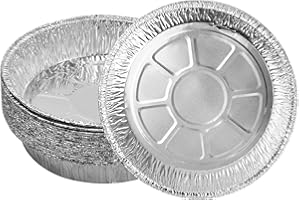 Kioiner 8 Zoll Runde Alu Schalen Ohne Deckel für Backen Runde Einweg-Backformen aus Aluminium 20 Stück Rund Formen Aluschalen Aluschalen für Backofen & Grill Aluminiumfolienformen zum Backen