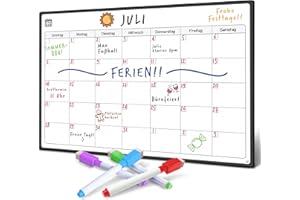 Smart Panda magnetisches Whiteboard und Kühlschrank-Kalender - ideal, um organisiert zu sein - Ideal für Monatsplanungen, Veranstaltungseinträge und Ferienpläne - Schreibtafel, Monatlich - auf Deutsch