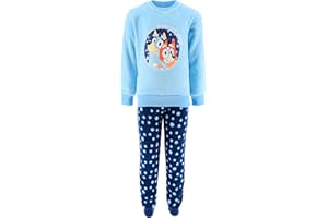 Bluey Pijamas para Niños, 2 Piezas Camiseta y Pantalon Largo Terciopelo para Niña, Pijama Polar Suave, Tallas 3 a 6 Años