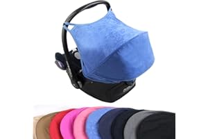 BAMBINIWELT Sonnenverdeck UV50+ für Maxi-Cosi Cabriofix, Sonnendach Babyschale, Autositz VELOUR (blau VELOUR) XX