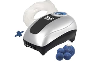 T.I.P. Pompe d'aération d'étang 1000/4 - Pompe à oxygène ajustable avec 4 sorties pour plans d'eau - Prévention du gel